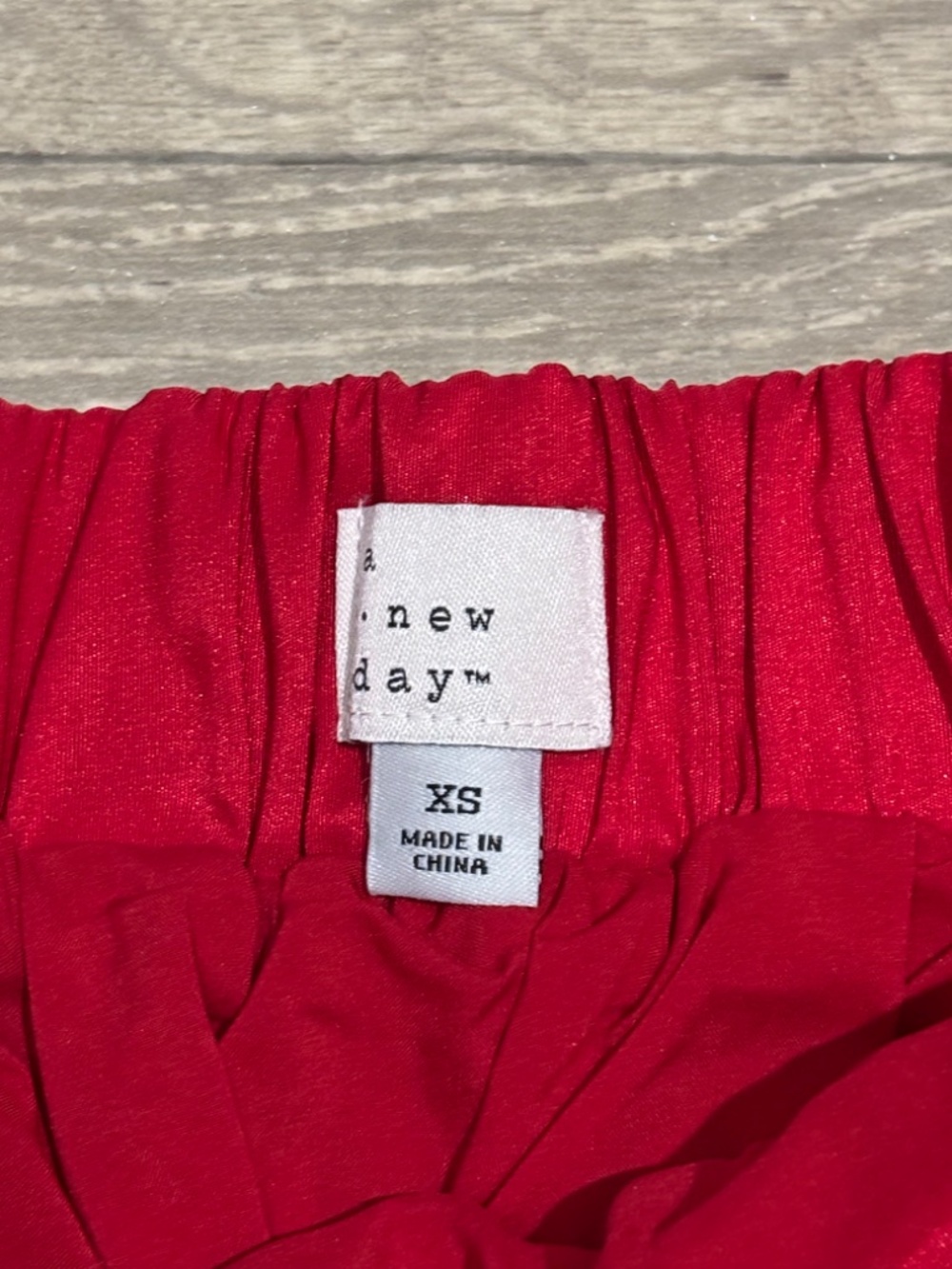 A New Day Women's Bubble Hem Mini Skirt with Hidden Pockets Red - Picture 3 of 14